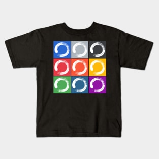 Japanese Enso Circle Pop Art Zen Buddhist 428 Kids T-Shirt
